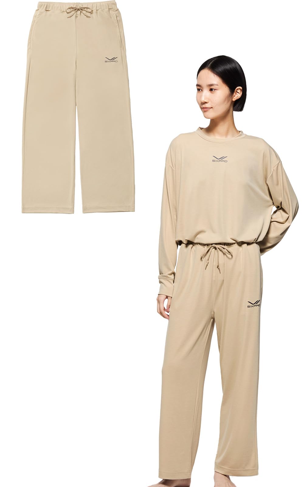 

Official Store Exclusive Sixpad Recovery Wear Sleep Long [SIXPAD] (Pants, JP, Alphabet, LL, (бежевый))