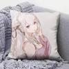 Re Zero Infinity Emilia Cute Anime GGirl  Pillow Covers Home Sofa Cushion Covers and Aecorative Custom