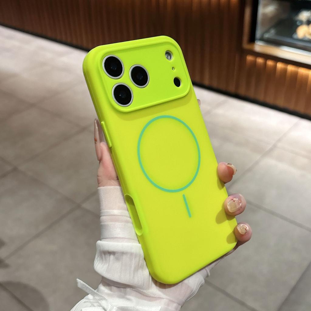 Applicable to iPhone17 mobile phone case, thin ring magnetic suction liquid silicone, Apple 16proMax skin feeling anti-drop sheath 15