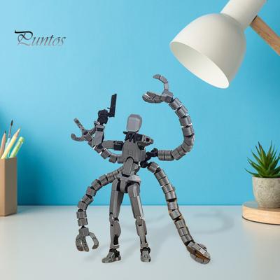 Action Figure Decoration Robot with Long Tentacles Accessory Movable Joints 3D Printed Model Toy Stress Relief Articulated Dummy Figurine
