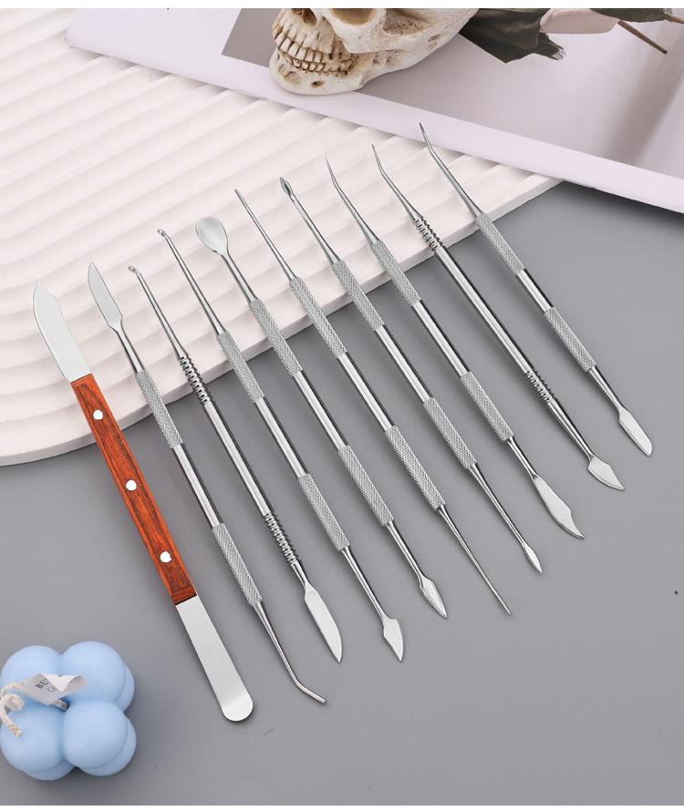 Dental Wax Carving Knife Set - Stainless Steel Technician Tools 