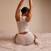 Slimming Two-Piece Knit Pajamas Set - Sexy & Elastic Hip-Wrapping Design for Homewear Fashion