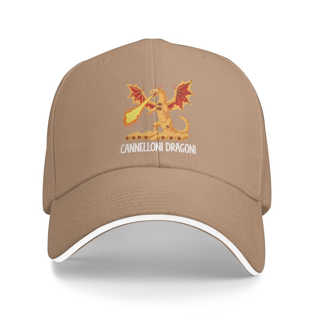 Italian Brainrot Characters Cannelloni Dragoni Hunting Camping Hip Hop Hats For Couple Women Street Style Snapback Cap