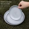 Camping Titanium Serving Plates Stackable Tableware 3-Piece Set Lightweight Durable Dinnerware for Outdoor Picnic & Home Use