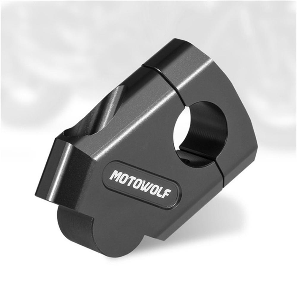 CNC Black 22mm 7/8" Motorcycle Handlebar Bars Riser Mount Clamp Adapter