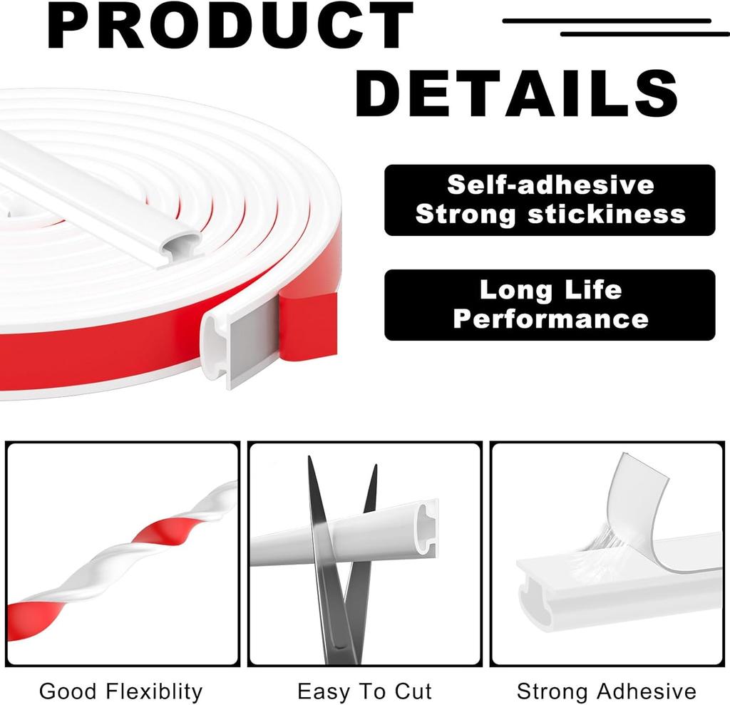 1PC 118.1/236.22in Window Dustproof Soundproof Bedroom Door Weather Sealing Strip  Self Adhesive Anti-Collision Sound Insulation