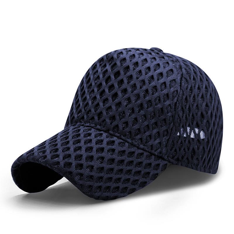 Mesh Baseball Cap With Wide Brim For Sun Protection And Breathability