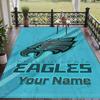 Custom Text Printed Rug Philadelphia Eagles Non Slip Floor Carpet For Home Room Decor