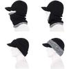 Men's Winter Wool Hat: Warm Knitted One-Piece with Face and Neck Protection for Outdoor Cycling