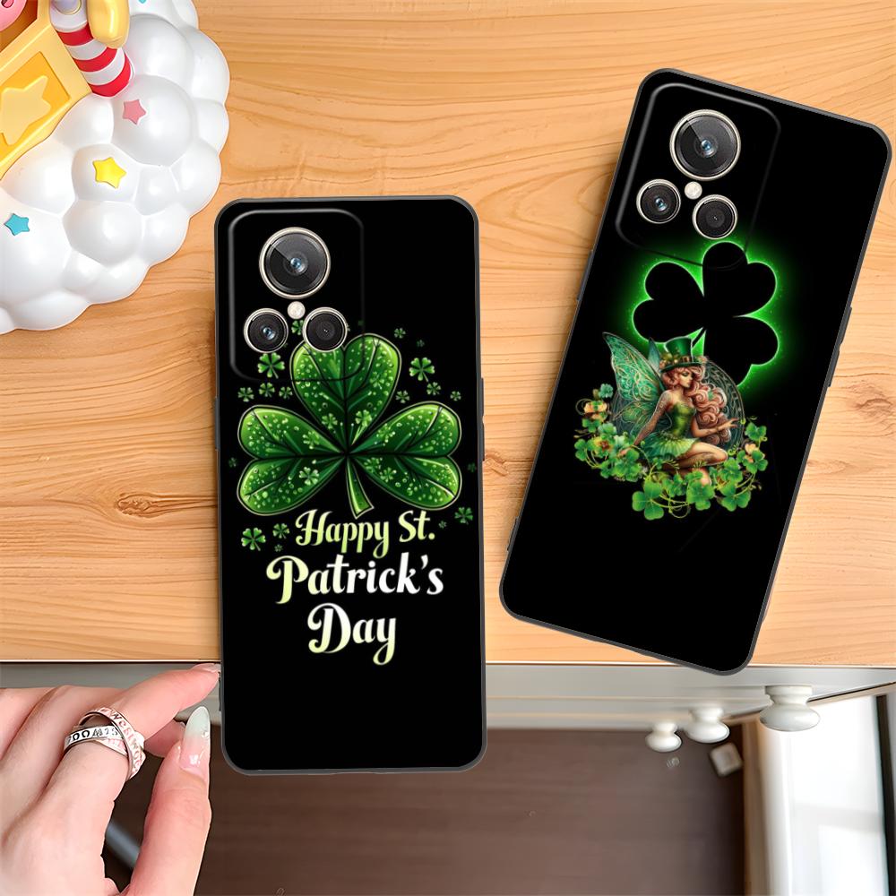 Saint Patrick's Day Mobile Phone Case for Realme 15 14 13 12 11 10 9 Pro Plus T i Lite 5G Colorful Printing Cover Pretty Luxury
