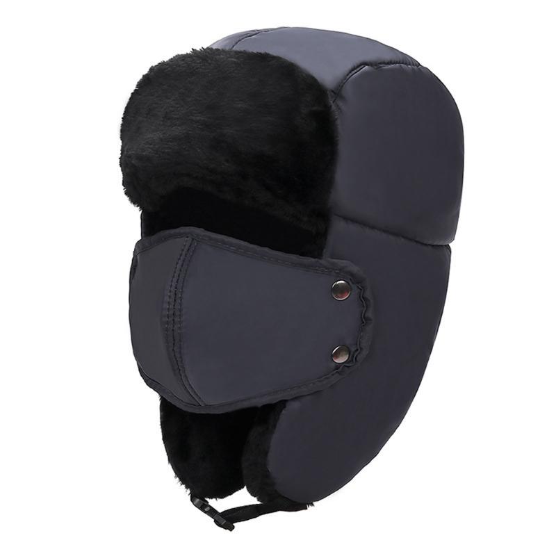 Unisex Winter Earflap Warm Russian Face Mask Ski Cap Outdoor Aviator Trapper Hat
