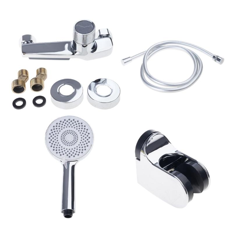 Wall Mounted Tub Filler With Handheld Shower Head Brass Bathroom Tub Filler Brass Hot and Cold Water Mixer Tap Enduring