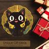 Cute Black Cat Wind Spinner Outdoor Decorative Kinetic Yard Art Hanging Wind Chime for Halloween Christmas Thanksgiving Durable Metal Garden Decor
