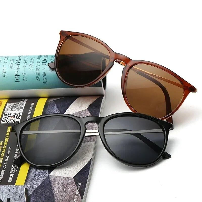 Brand Designer Round Cat Eye Sunglasses Women Men Retro Shades Male Sun Glasses Mirror Vintage Fashion Driving Oculos De Sol