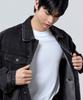 Physical Garments P2603 Washed Black Oversized Denim Jacket [Dark Denim]