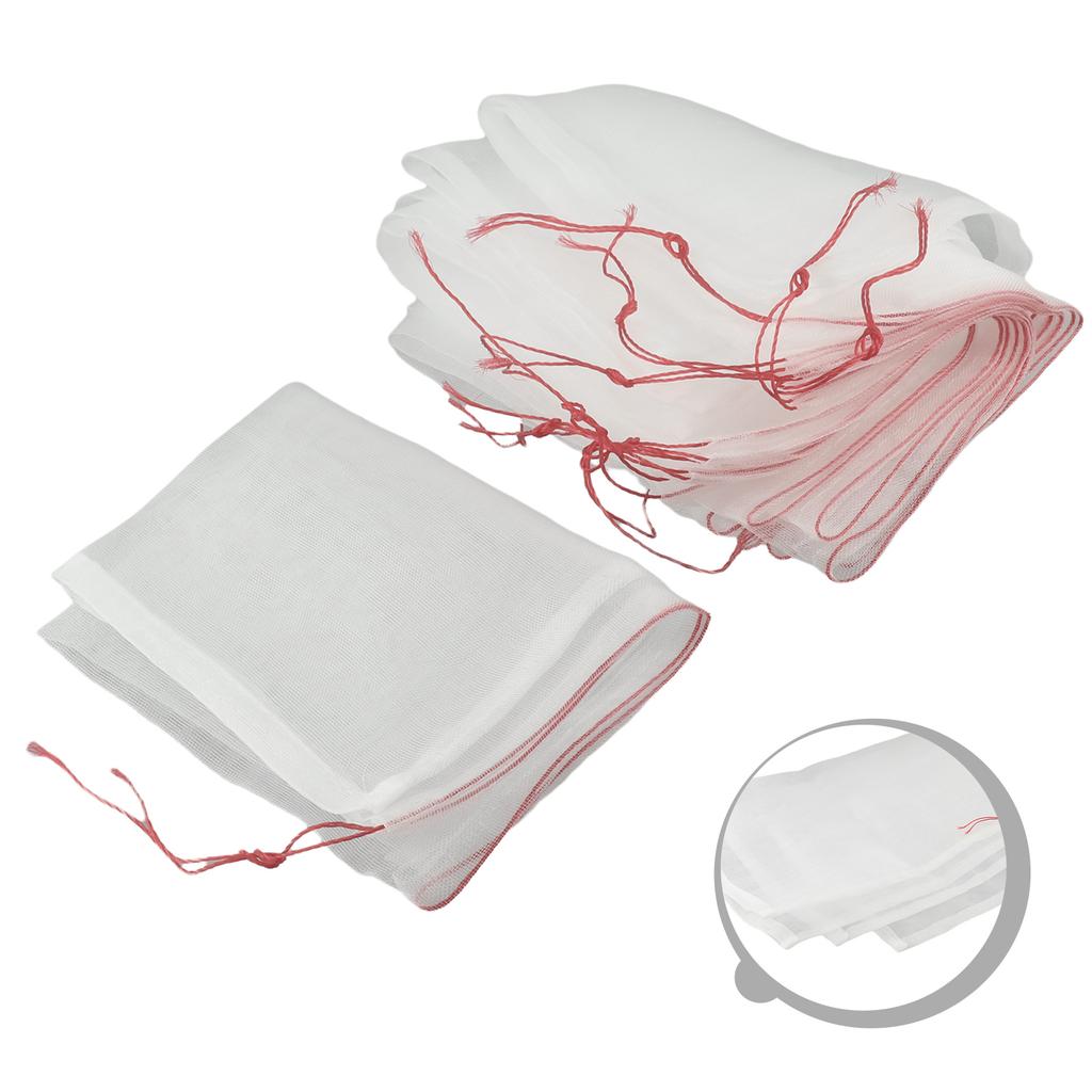 Drawstring Mesh Bags Fruit Protection Mesh Bags Garden Agriculture Nylon Material Proper Airflow Rainwater Drainage