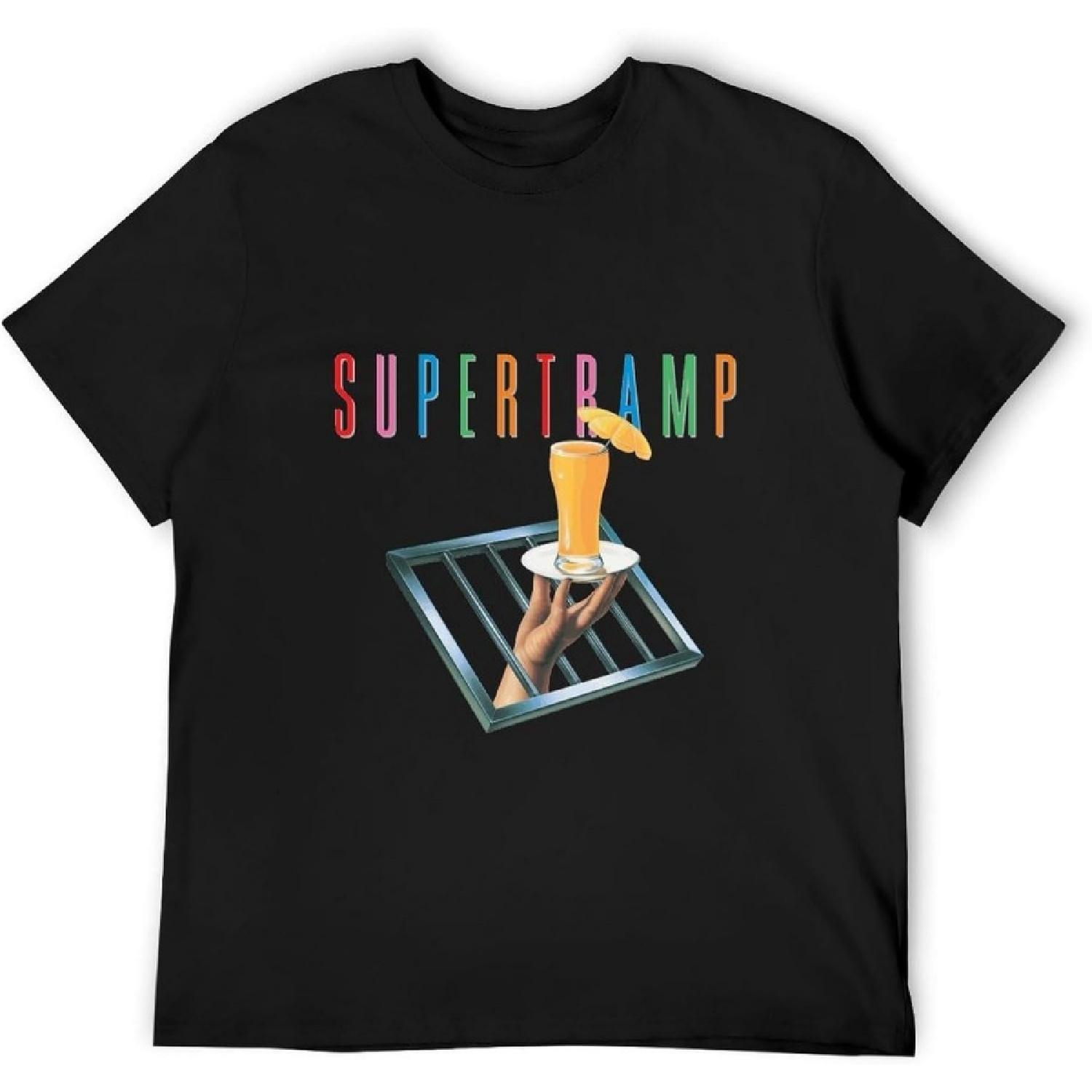 BINFA FASHION Men s Supertramp Crime of The Century Rock Music - T-Shirts Black S разноцветный