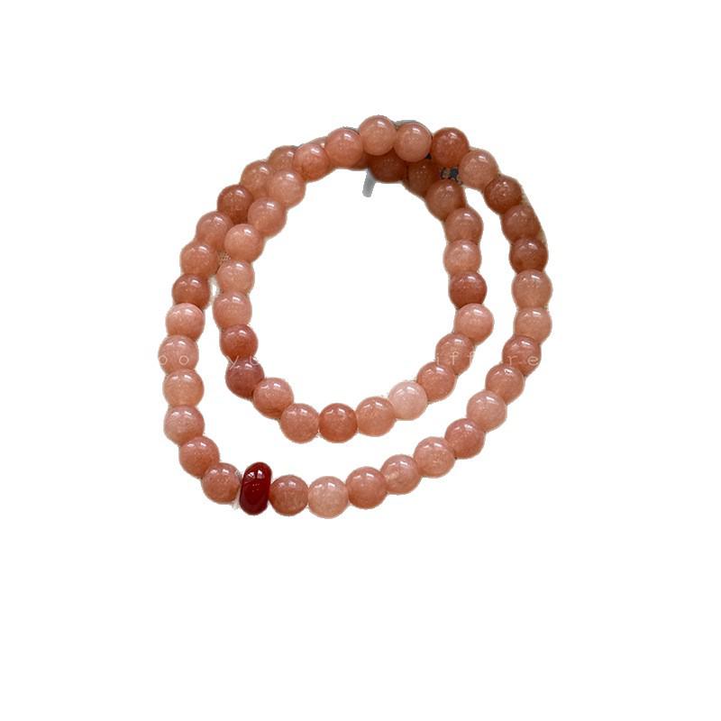 Exquisite Women's Pink Sunstone Bracelet: Gentle Luxury for Romantic Layering
