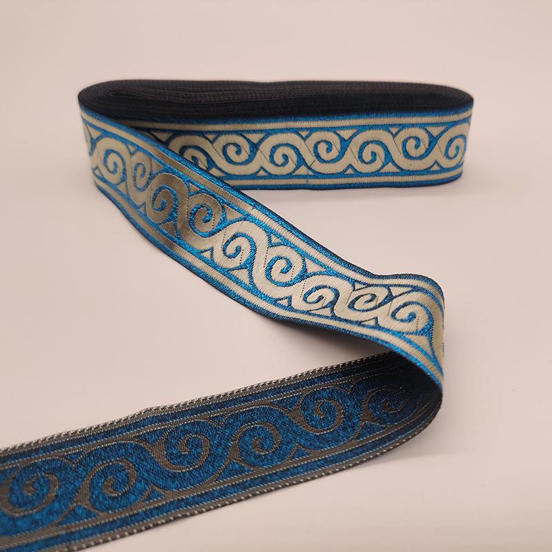 Ethnic Jacquard Lace Trims for Neckline, Cuffs, and Skirt Edging.