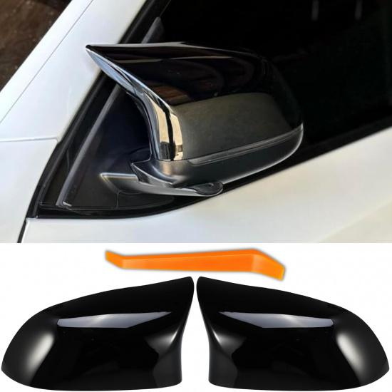 

M Style Replacement Side Mirror Cover Cap for 2013-2018 BMW X5 F15 X3 F25(LCL) X4 F26 M40i X6 F16 Exterior Accessories Tuning Parts, Glossy Black - 1 Glossy Black