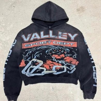 American Cartoon VALLEY Sweater Men and Women Couple Loose Jumper Sweater Top Hoodie