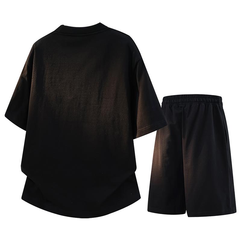 Summer Short-sleeved Men's Sports Suit Plus Size Men's Two-piece Set