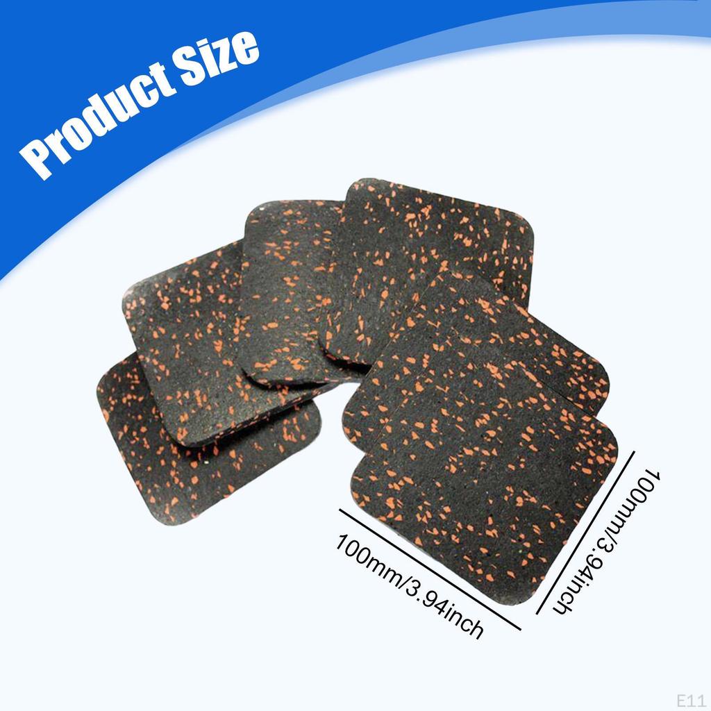 6 Anti-vibration Running Mats, Rubber Pads for Exercise Equipment, Static Pads.