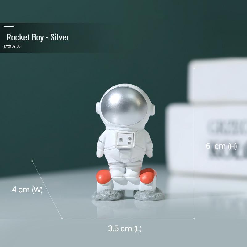 Astronaut Phone Holder, Pen Holder, and Tissue Box for Living Room Resin Ornaments.
