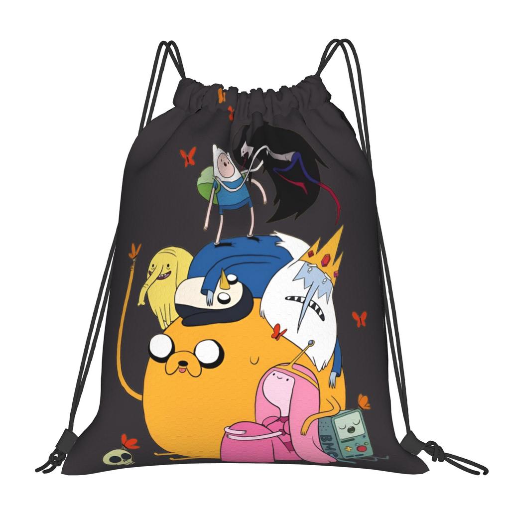 Custom Adventures Anime Times Drawstring Backpack Bags  Lightweight Fantasy Animation Gym Sports Sackpack Sacks for Training