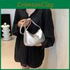 Stylish Black Pu Crescent Bag For Women With Chic Casual Design Perfect For Summer Outings