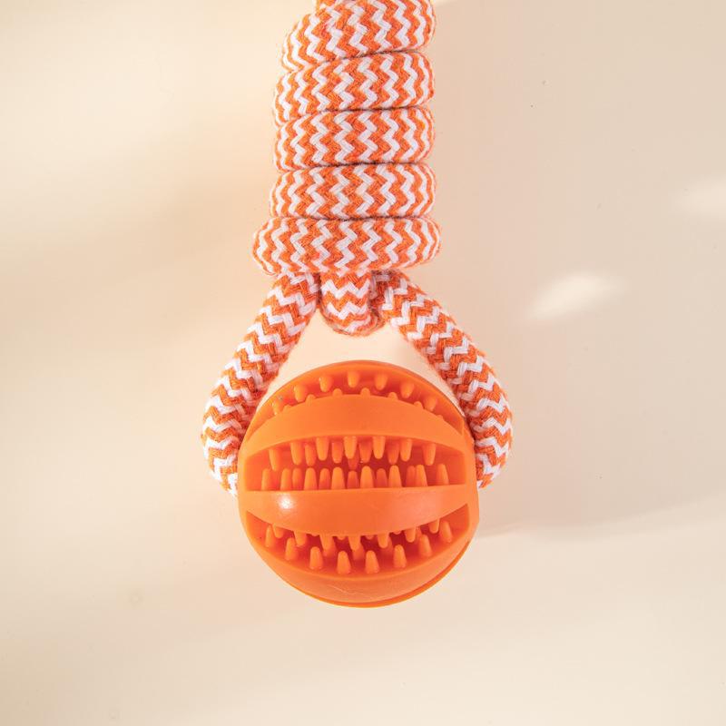 Watermelon Rope Ball Toy: Teeth-Cleaning Cotton Rope for Dogs & Cats, Leaking Food Ball and Chew Toy