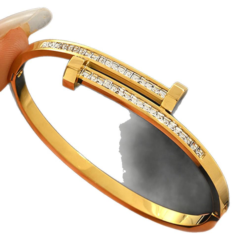 Waterproof Titanium Steel Diamond Nail Bracelet: Trendy, Fade-Resistant, Light Luxury, European-American Style