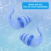 1 Pair Swimming Ear Plugs Reduction Work Washable Reusable Noise Waterproof Silicone Study Sleeping Bathing