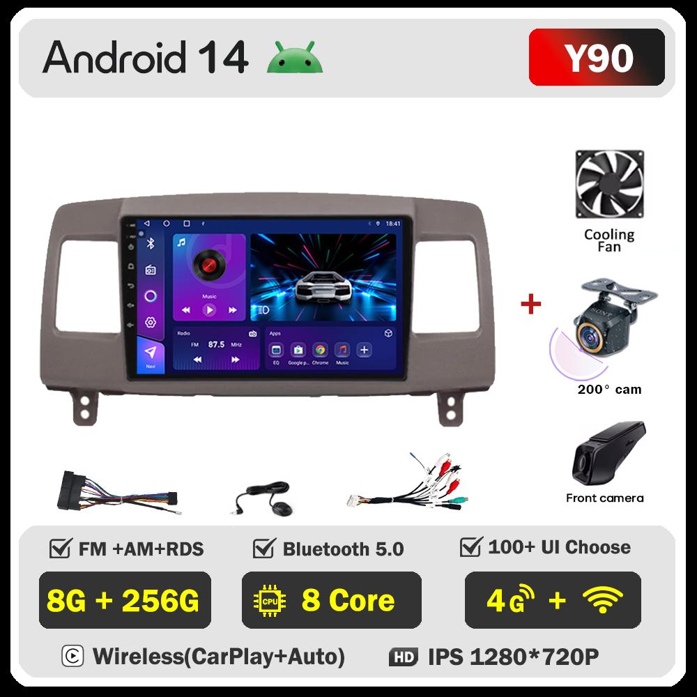 Android 14 For Toyota Mark II 9 X110 2000-2007 Car Multimedia Video Player Stereo Head Unit Autoradio Touch Screen GPS 5G Wifi