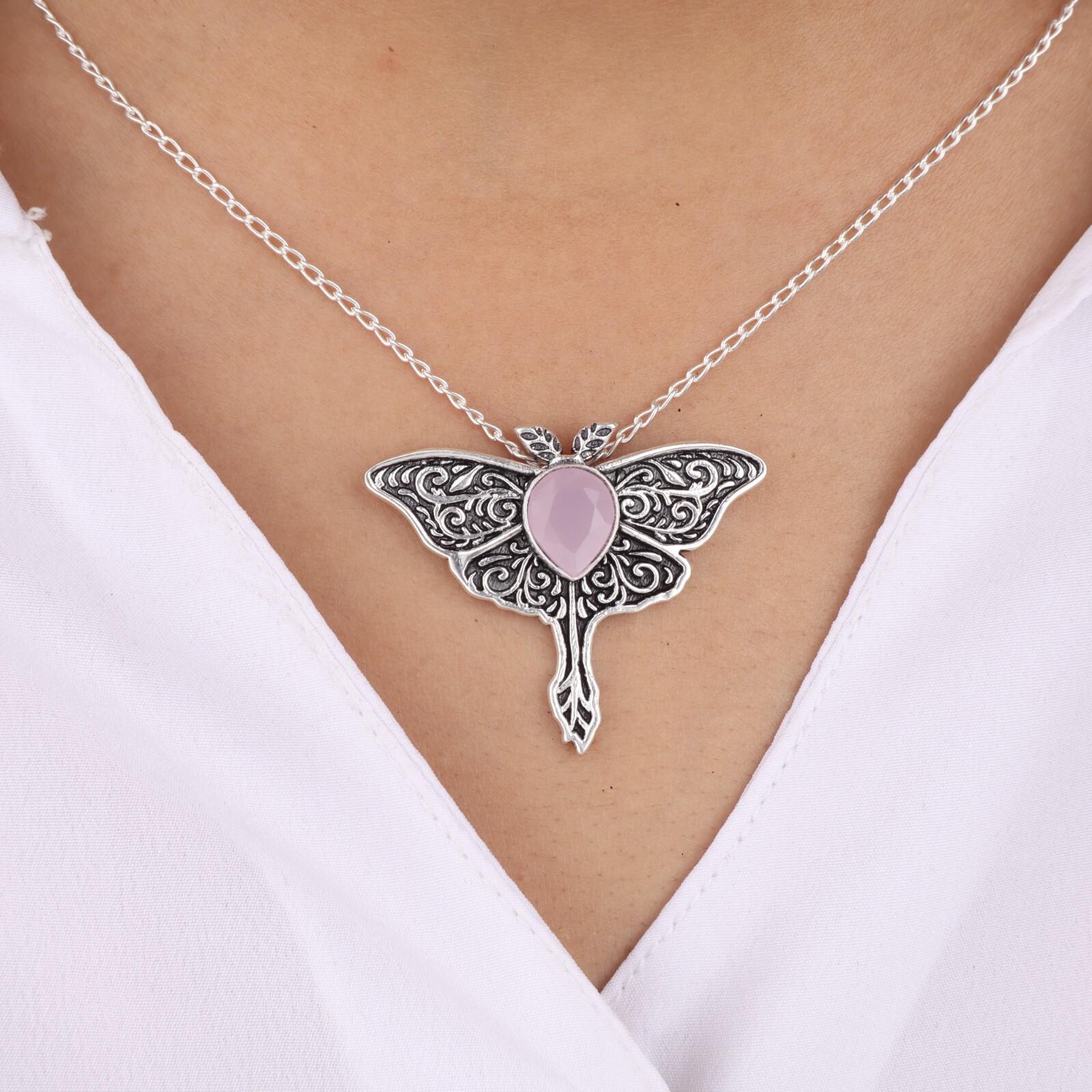 

Rose Chalcedony Gemstone 925 Sterling Silver Jewelry Partywear Pendant 1.2 CP-31-19