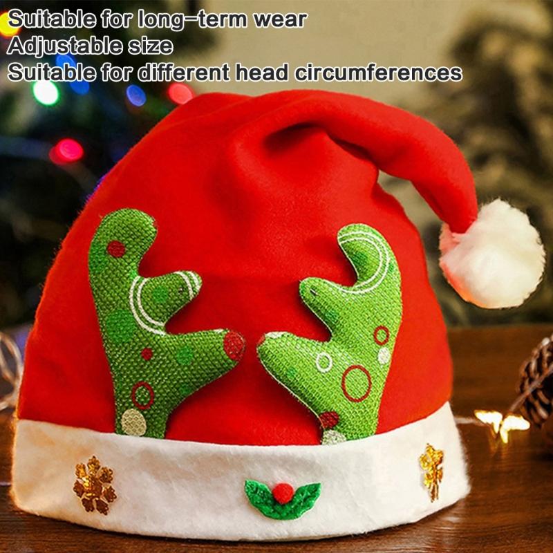 Sequined Christmas Party Santa Hat for Children Adult Pointed Caps Family Gathering Santa Hat Festival Props Headpiece