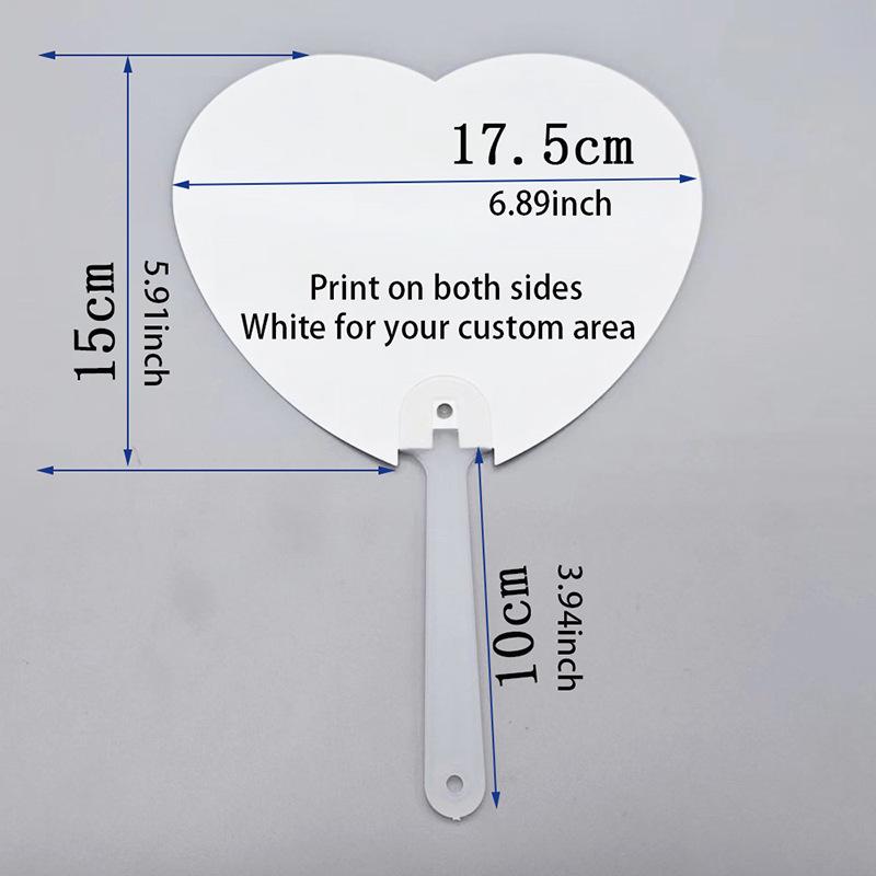 Custom Double-Sided PET Plastic Printable Fan for DIY Heat Transfer Design