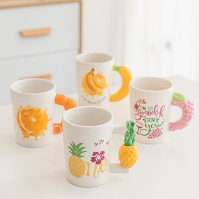 Fruit Shape Ceramic Cup Cartoon Mug Children's Water Cup Office Coffee Cup Milk Cup