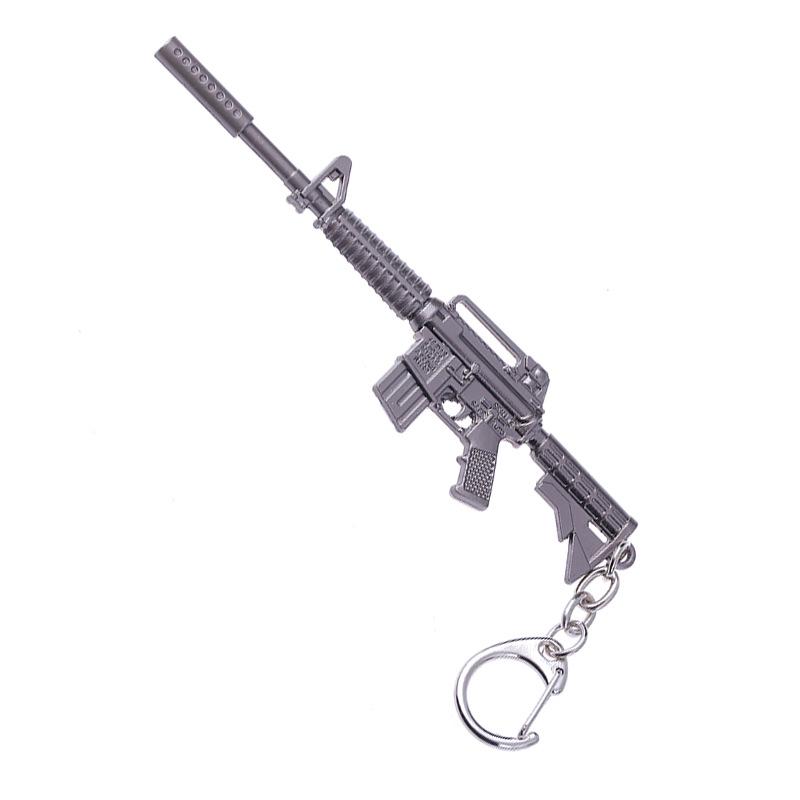 12cm PlayerUnknown's Battlegrounds Chicken Dinner Keychain & Weapon Figurine - Creative Classic Gift