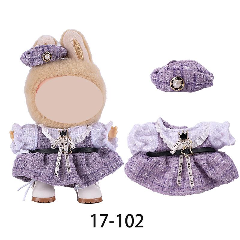 

Clothes only-1st and 2nd generation Lafufu cute skirt two-piece set LABUBU replacement hair accessories