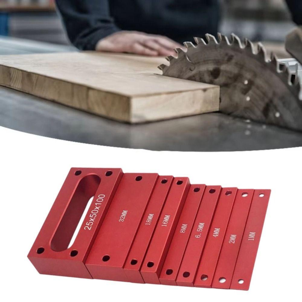 Aluminum Alloy Height Gauge Blocks Metric Setup Calibration Setup Blocks Size Markings Stackable Design Woodworking Setup Bars