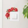 Warm Valentine's Day Red Rose Bedroom Restaurant Background Switch Decoration Self Adhesive Removable Stickers