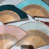 Fan, a New Chinese-Style Folding Fan for Home Use, Solid Color Fan, Chinese Style Portable Hollow Bamboo Fan, Suitable for Pairing with Qipao and