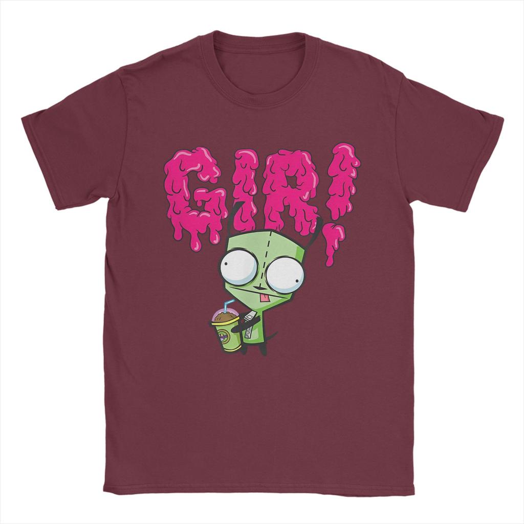 Invader Zim Gir Slime Slush Mens T Shirts Novelty Tee Shirt Short Sleeve Crew Neck TShirts Pure Cotton Summer Tops