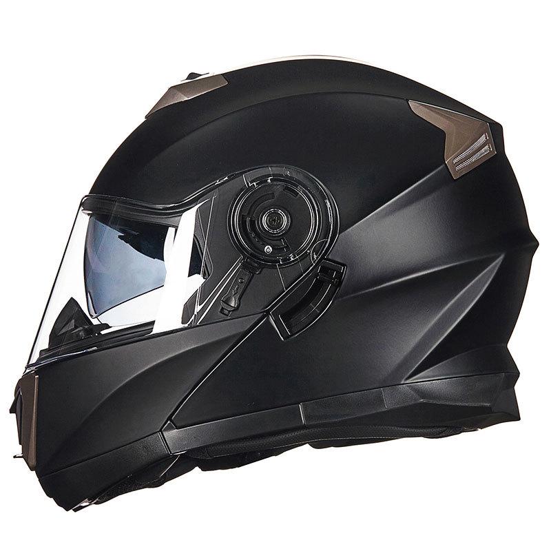 GXT Men's Motorcycle Full Coverage Flip-Up Helmet with Double Lens - DOT Approved
