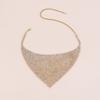 Retro Multi-row Flash Diamonds Bib Necklace Exaggerated Geometric Triangle Full Rhinestones Clavicle Chain for Female