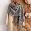 Scarf shawl high-end imitation cashmere scarf women's winter warm travel ethnic style shawl