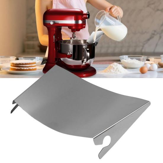 2Pcs Stainless Steel Pouring Shield for Stand Mixer 7-Inch Universal Pour Guard for Metal Bowls Rust-Resistant Dishwasher Safe Precise Ingredient