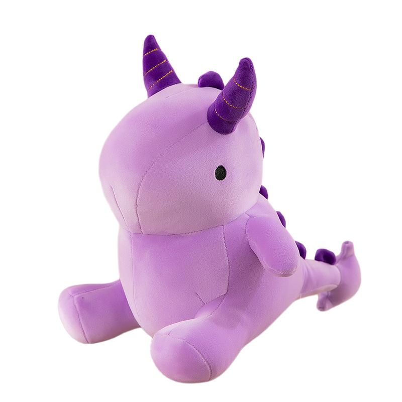 2030Cm Ultra Soft Dinosaur Doll Plush Toy Sitting Down Cotton Dino Cartoon Cute Animal Plushie Evil Corns Red Black Gift