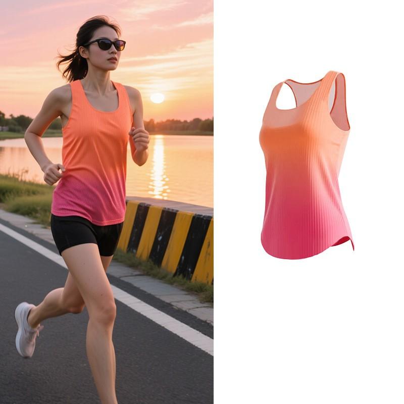 Mens Womens Running Tank Top Quick-Dry Breathable Athletic Vest Marathon Training Sports